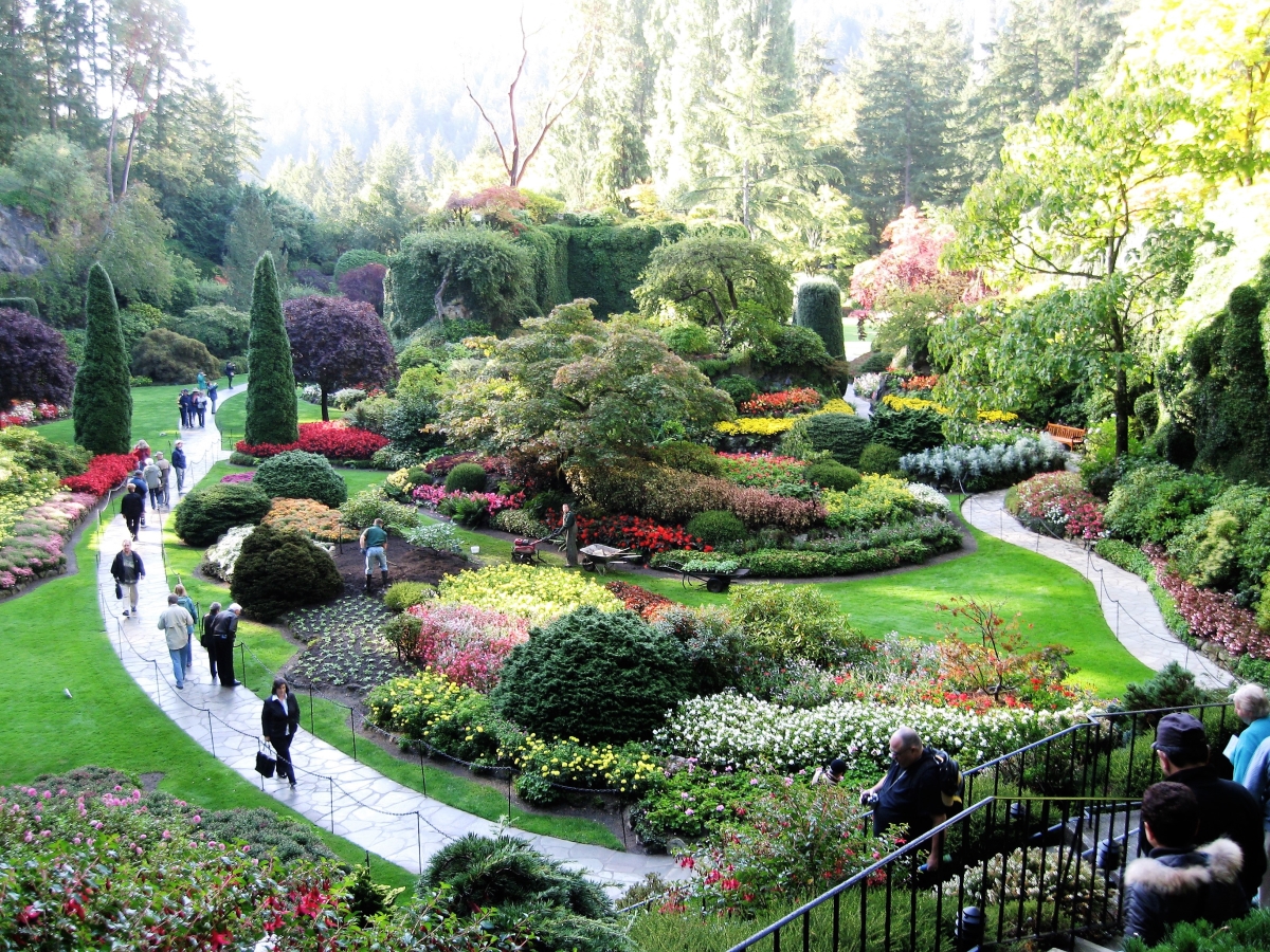 Sunken Garden at Butchart Gardens, Vancouver Island, Canada